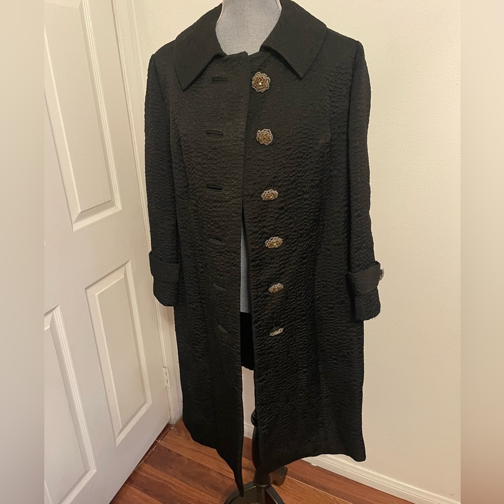 Vintage 80 Riviera Custom Tailored Black Coat. Size L